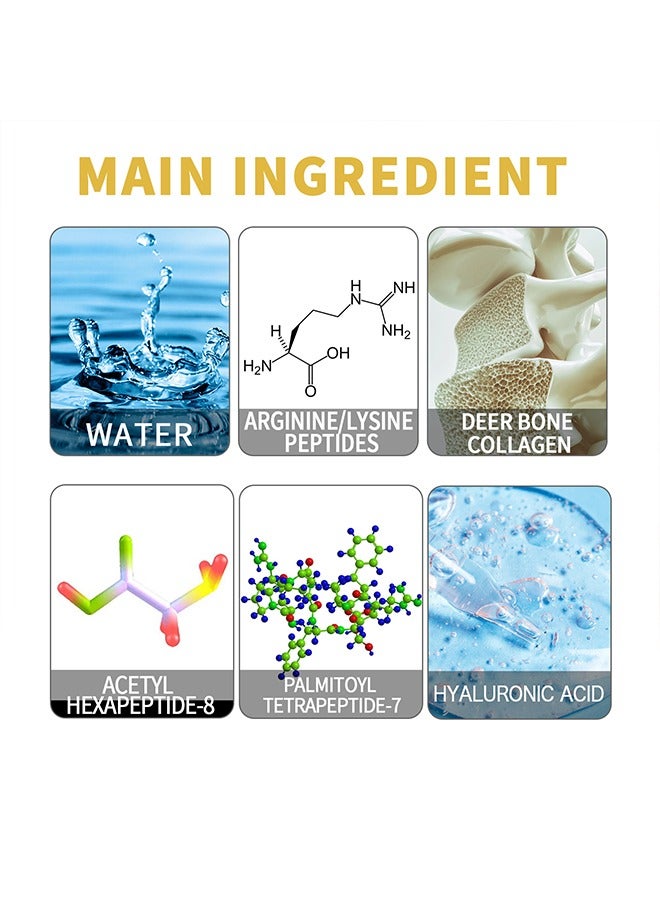 EELHOE Taro Peptide Deer Bone Soluble Collagen Membrane-Forehead Fine Line Chuan Line Moisturizing Moisturizing and firming skin protein membrane, Cheek Patch *2pcs+ Forehead patch *1pcs+ Serum spray 10ml - Image 3