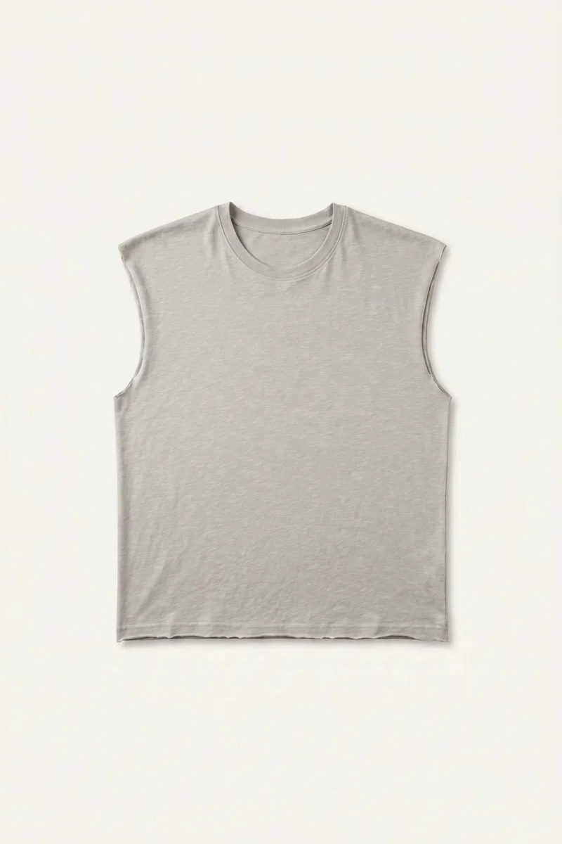 ديفاكتو Oversize Fit Crew Neck Sleeveless Tank Top