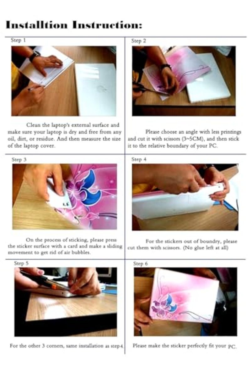 Purple Flowers Droplet Digital Art, Laptop Skin Sticker Decal - Image 4