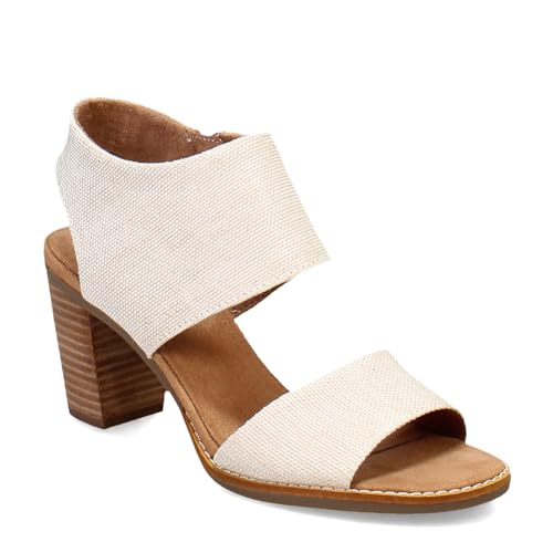 TOMS Womens Majorca Cutout Block Casual Sandals Casual Mid Heel 2-3" - Off White - Size 5.5 B - Image 2