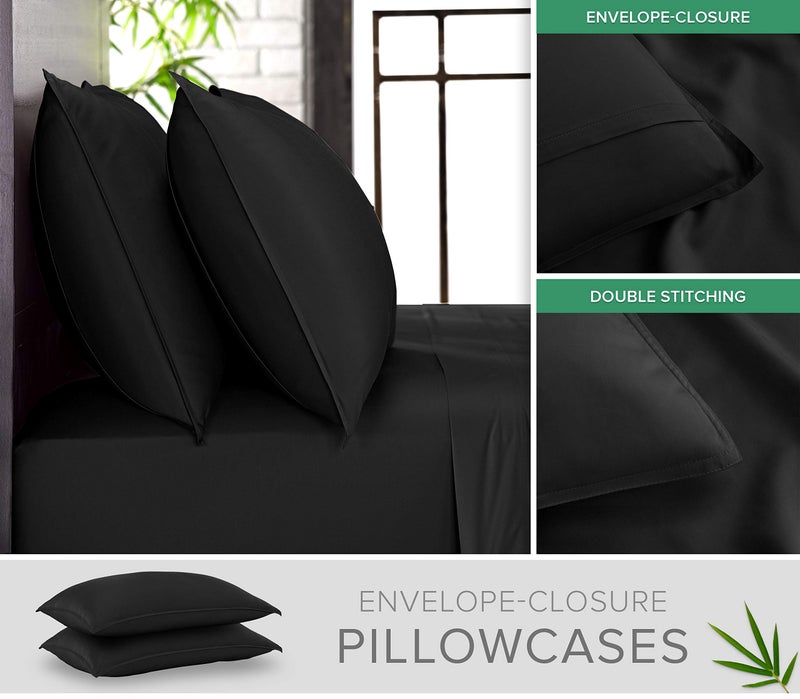 Pure Bamboo Full Sheets by Pure Bamboo  Genuine 100% Organic Viscose Derived from Bamboo Bed Sheet Set  Luxuriously Soft & Cooling  Double Stitching  Lifetime Quality Promise (Full  Jacquard Sand)  - Image 3