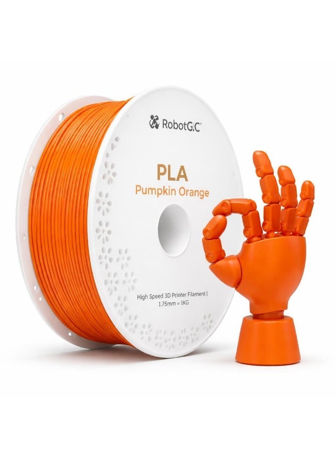 robotgcc Orange PLA ECO Filament 1.75mm 1KG 3D Printer Filament, Eco Friendly PLA Material, Easy Print Filament, Smooth Extrusion, Low Warping, Stable Diameter ±0.05mm, Matte Orange PLA, High Speed FDM Printing Filament, Low Odor, Precision Printing Material - Image 1