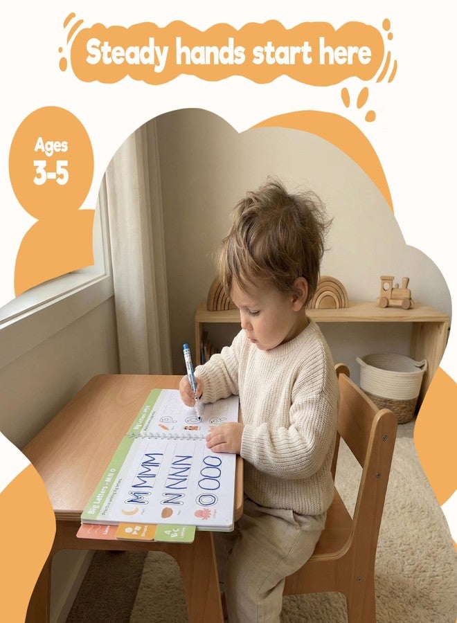inamio Tracing Book for Kids Ages 3-5 - ABC Preschool Learning Activities, Reusable Handwriting Workbook, Childrens Busy Books for Pen Control - Alphabet & Letter Handwriting Practice for Kids - Image 3