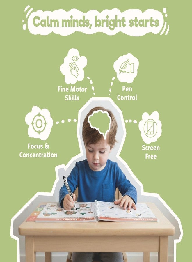 inamio Tracing Book for Kids Ages 3-5 - ABC Preschool Learning Activities, Reusable Handwriting Workbook, Childrens Busy Books for Pen Control - Alphabet & Letter Handwriting Practice for Kids - Image 4