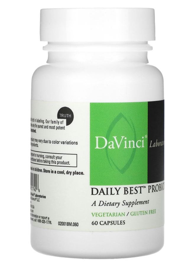 DaVinci Laboratories Daily Best Probiotic 60 Capsules  - Image 2