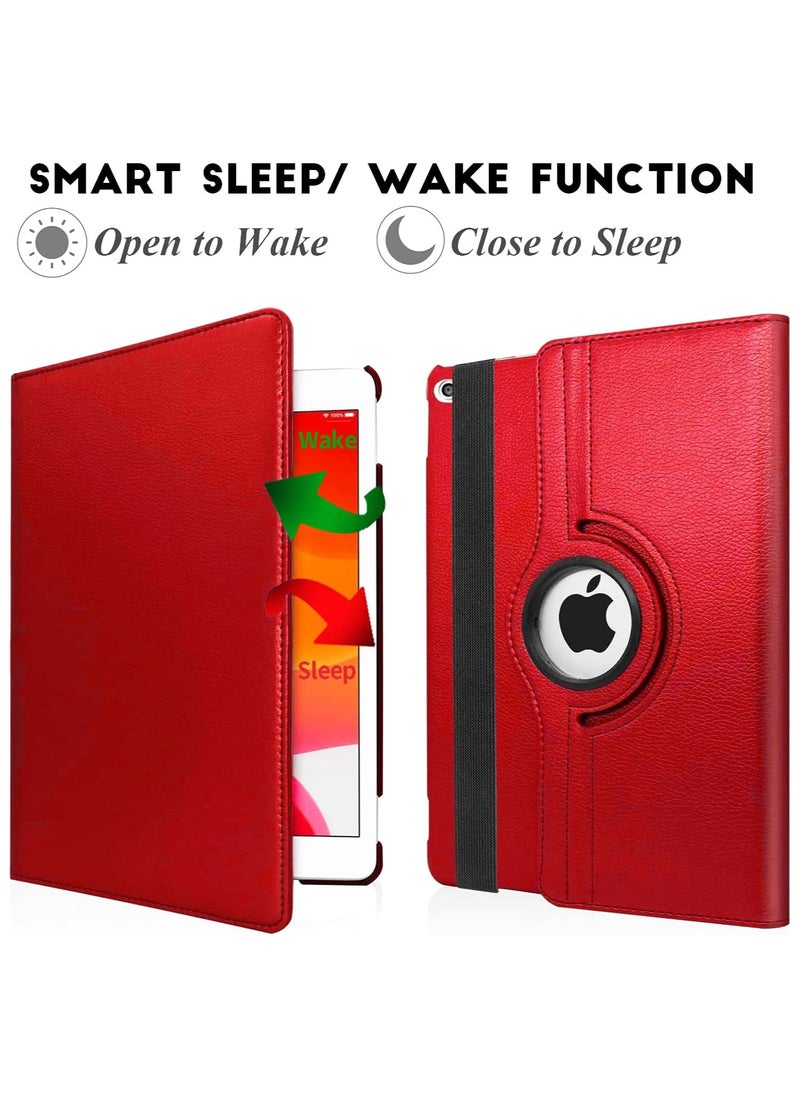 ELTRAZONE - ELTERAZONE New iPad 9.7 2018 2017 / iPad Air 2 Case - 360 Degree Rotating Stand Protective Cover with Auto Sleep Wake for iPad 9.7 inch (6th Gen, 5th Gen) / iPad Air 2/ iPad Air (Red) - Image 1
