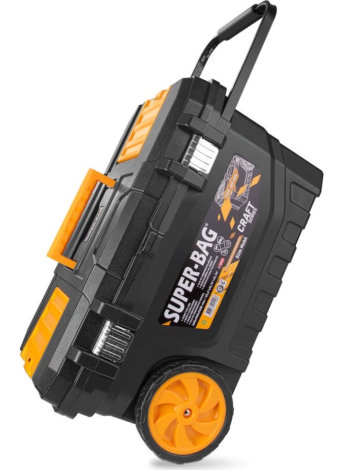Asrın Plastik Slim Mobile Metal Locking Wheeled Tool Case  - Image 2