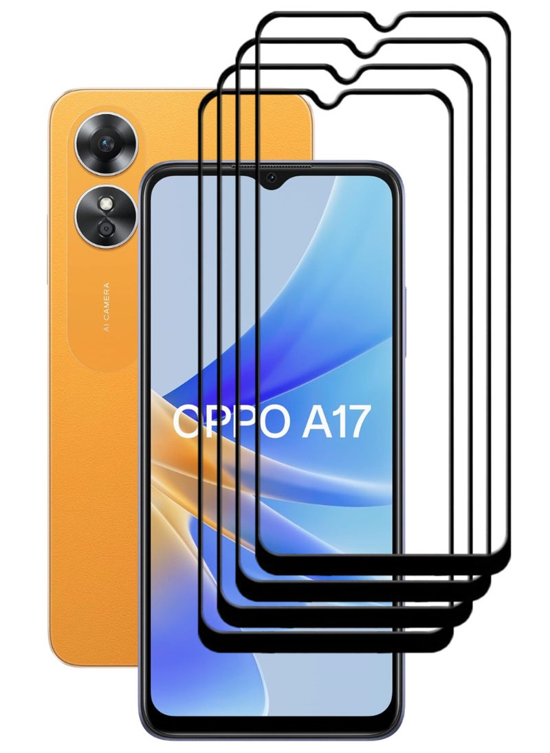 ACLIX 4 Pieces Antistatic ESD Dustproof Premium Quality High Definition Tempered Glass Screen Protector Designed For Oppo A17 - Image 1