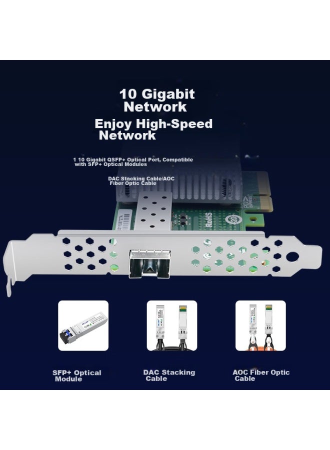 Eb-link Intel 82599 Chip, Pci-e X4 10g Gigabit Single-port Fiber Optic Network Card, X520-da1 Sfp+ Server Network Adapter, E10g41bf - Image 4