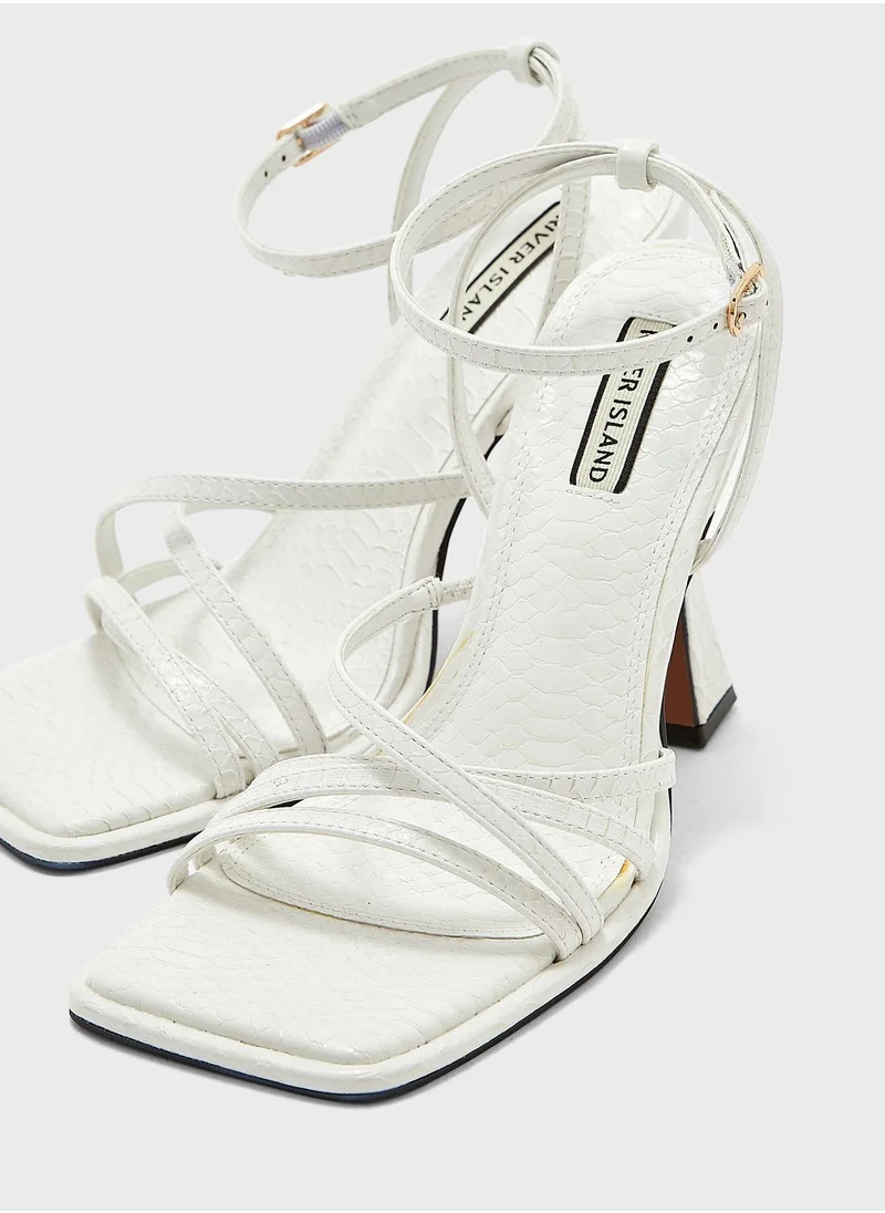 RIVER ISLAND Triple Strap Barely There Sandals