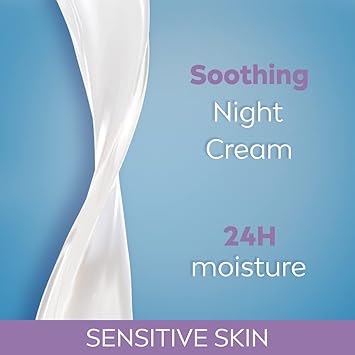 NIVEA Sensitive Night Cream 50 ml Face Cream for Sensitive Skin with Liquorice Extract and Grape Seed Oil Regenerating Skin Care - Image 2