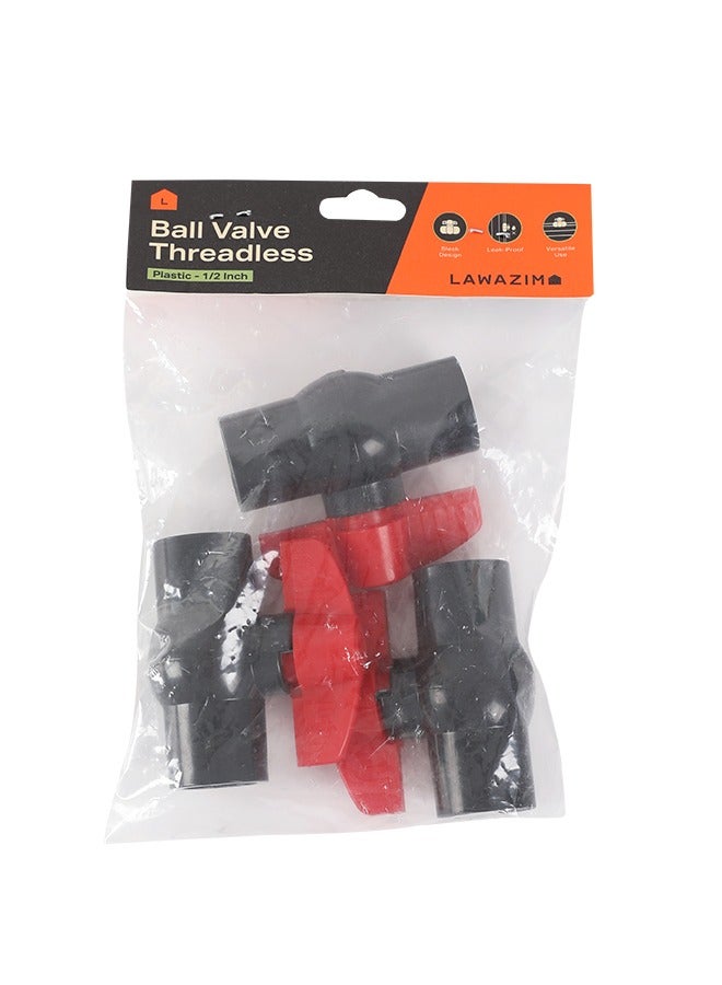 LAWAZIM Plastic Ball Valve Threadless -3 Piece 1/2inch- Corrosion-Resistant Leak-Proof Shut-Off Valve for Reliable Flow Control in Plumbing, Irrigation, Water Lines, Water Management and Fluid Control - Image 5