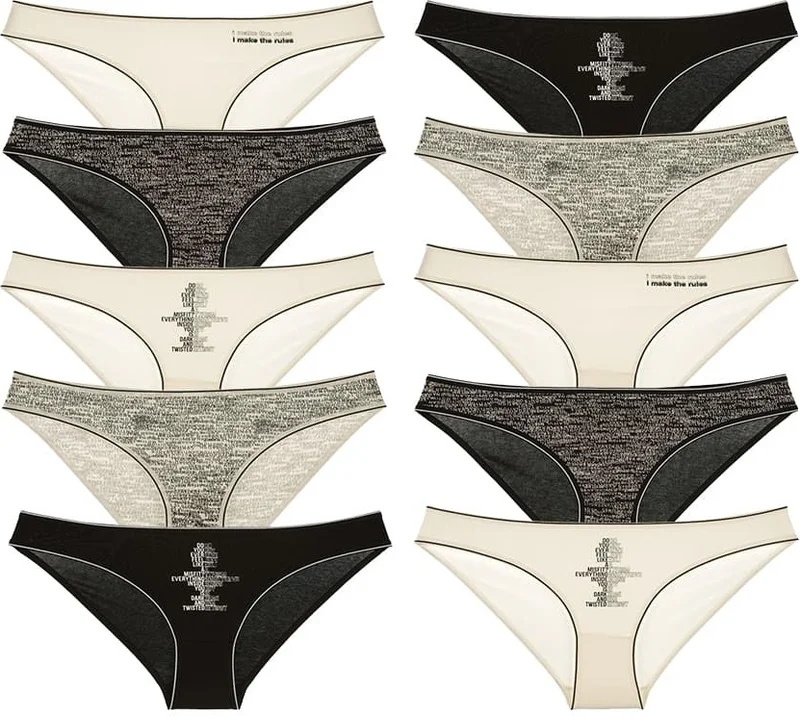 Donella 10-Piece Colorful Printed Women's Panties - 21711095YW