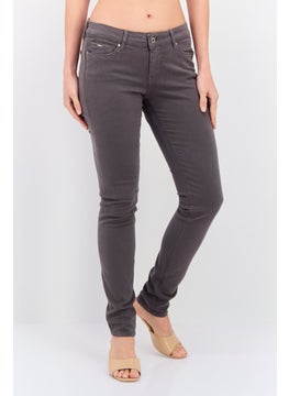 Pepe Jeans Women Skinny Fit Solid Pant , Dark Grey  - Image 1