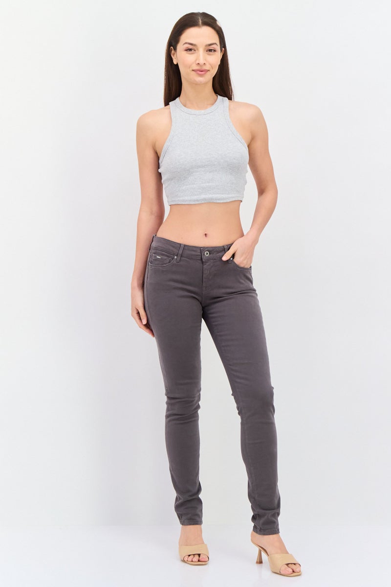 Pepe Jeans Women Skinny Fit Solid Pant , Dark Grey - Image 4