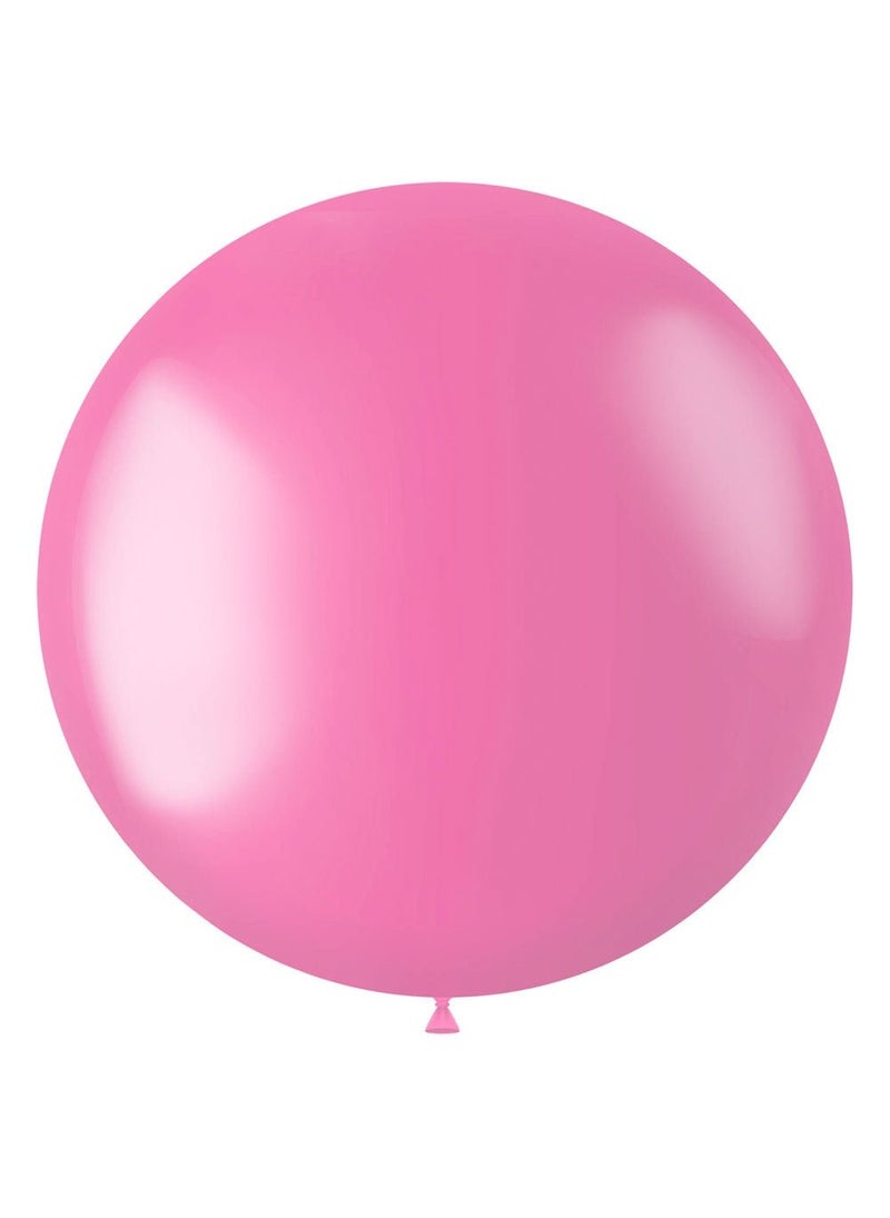 Folat XL Round Balloon Metallic Pink Latex 80 cm