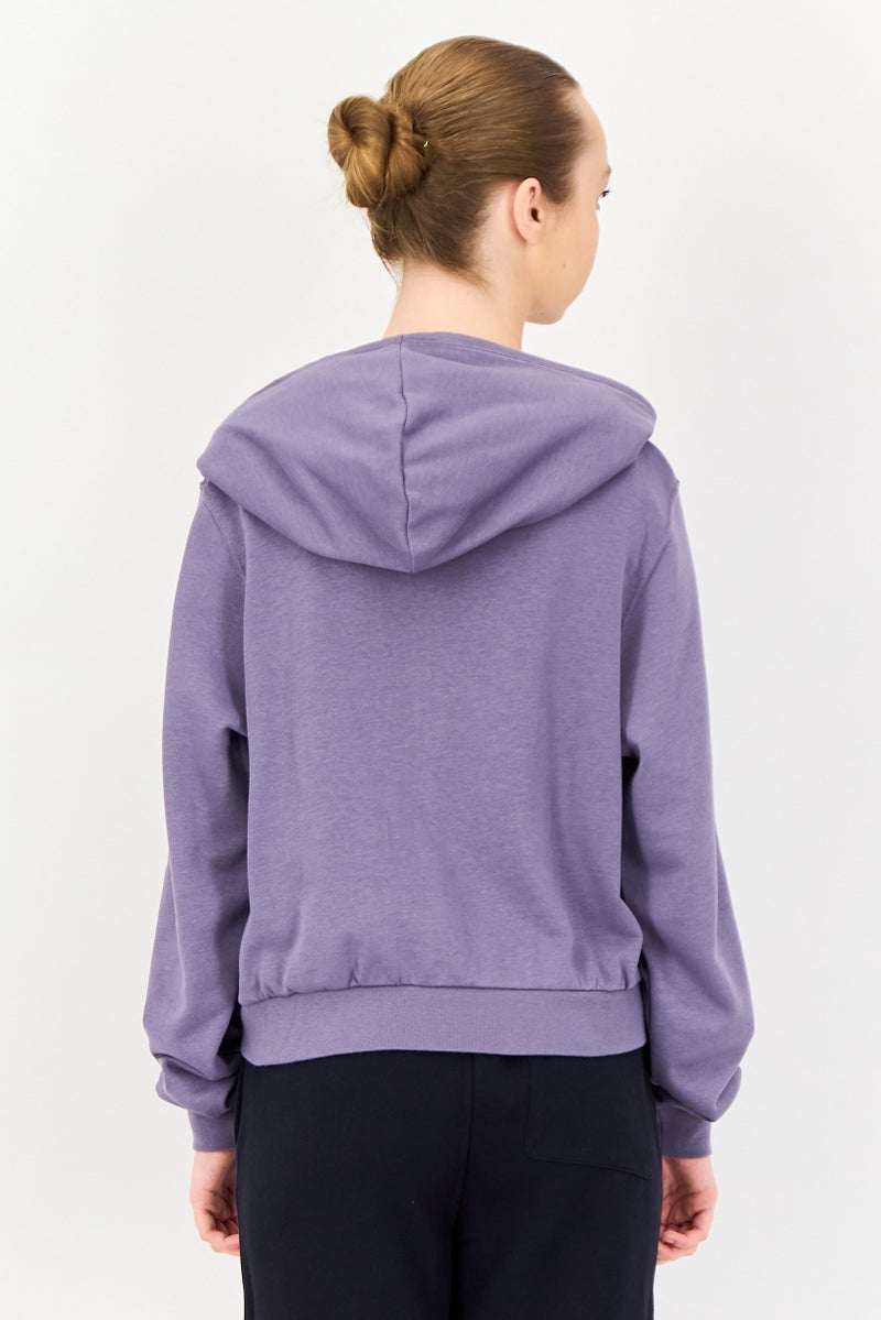 Nike Women Loose Fit Long Sleeve Outdoor Hoodie, Purple - Image 3