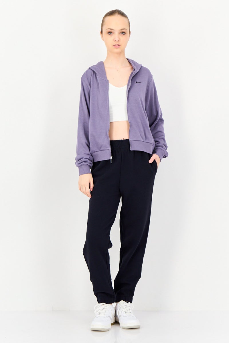 Nike Women Loose Fit Long Sleeve Outdoor Hoodie, Purple - Image 2