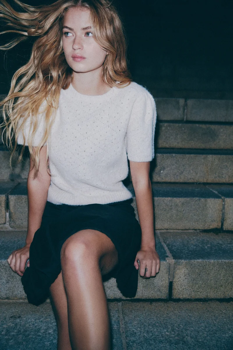 H&M Pointelle-knit top