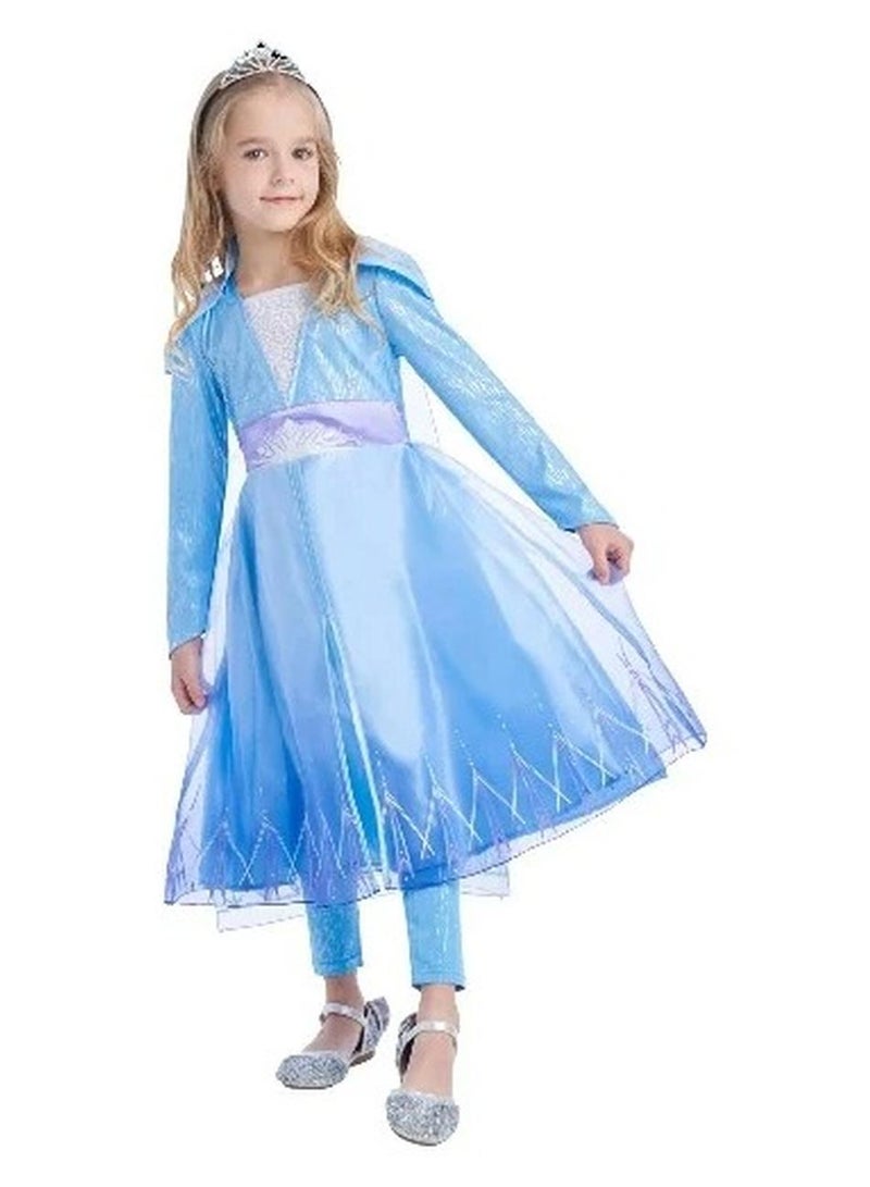 Whynot Elsa Frozen 2 Costume Dress for Girls – Ages 2 to 7 Years – Sparkling Princess Party Outfit - Image 1