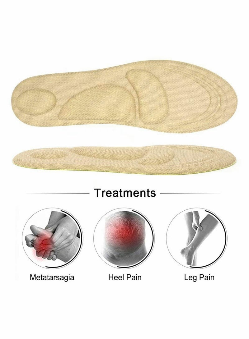Barakah Memory Foam Insoles, PU Sport Insoles, Comfortable Breathable, Shock Absorption Arch Support Insoles (Men 38-42.5/ Women 37-42) - Image 3
