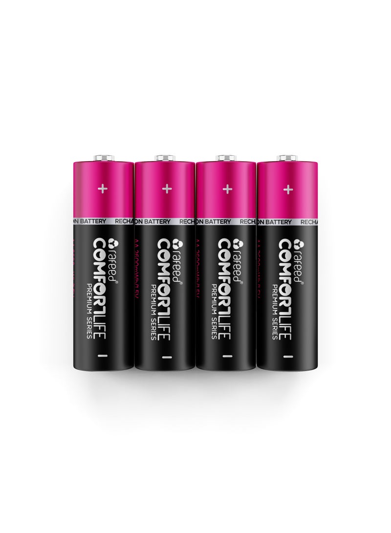 رافيد بطارية رفيد قابلة للشحن مقاس AA عدد ٤ قطعة 1700mAh  - Image 1