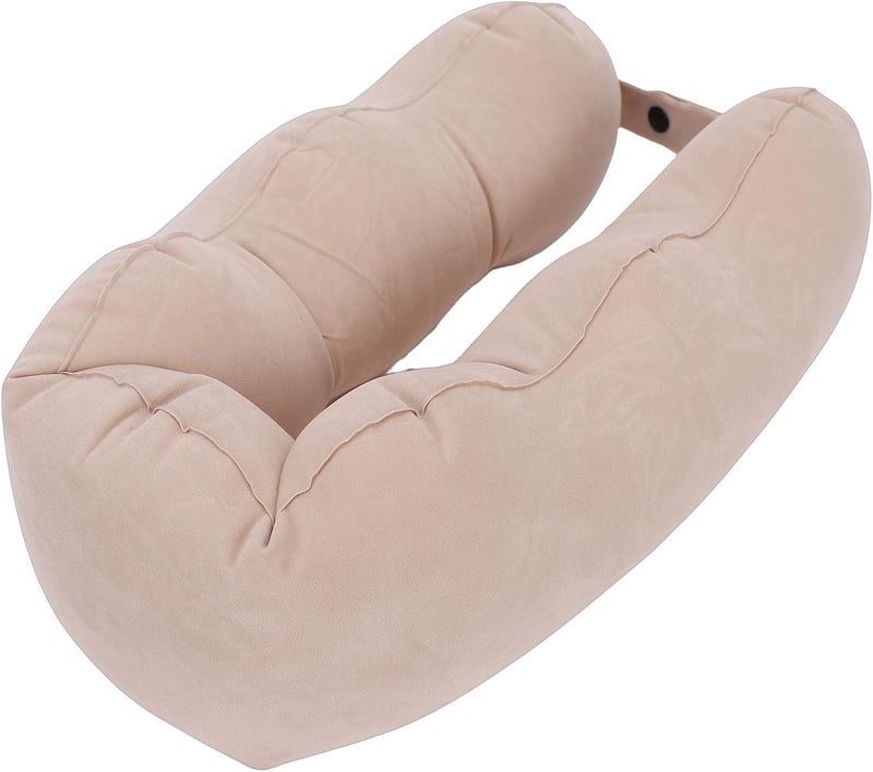 LiebeWH Inflatable Travel Neck Pillow, U Shaped Support with Memory Foam for Airplane Car Office, Compact Design for Comfortable Journeys (Men) - Image 5