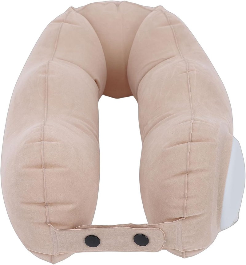 LiebeWH Inflatable Travel Neck Pillow, U Shaped Support with Memory Foam for Airplane Car Office, Compact Design for Comfortable Journeys (Men) - Image 2