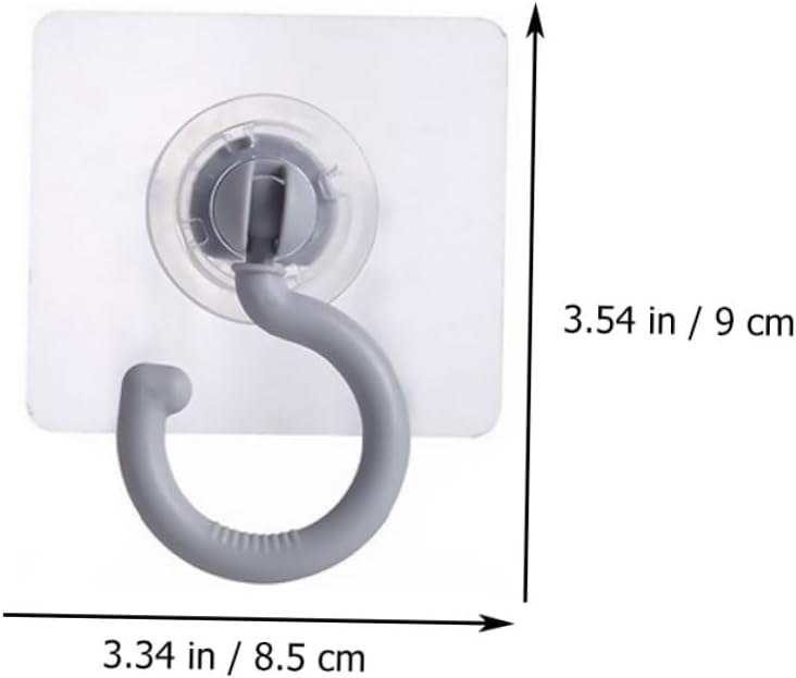 DECHOUS 8Pcs Adhesive Wall Hangers Rotatable Strong Stick Hooks for Bathroom Kitchen Home Use Abs Household Practical Sticky Hooks - Image 4
