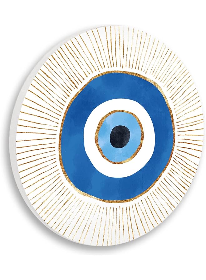 Stupell Industries Contemporary Evil Eye Nazar Shape Wood Wall Art Design By Ziwei Li - Image 1
