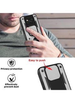 Generic Shield Full Protection Case With Metal Ring &Slide Camera Cover For poco x3 nfc/ poco x3 pro  - Image 2