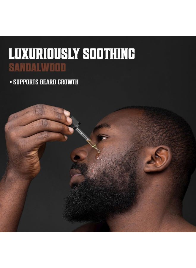 Viking Revolution Sandalwood Beard Oil for Men - Natural Mens Beard Oil with Argan Oil and Jojoba Oil - Beard Softener, Strengthens and Moisturizes - Beard Conditioner for Men (Sandalwood, 1 Pack) - Image 4