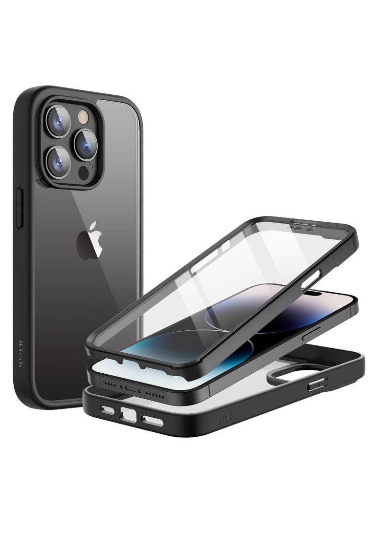 Jetech Case for iPhone 14 Pro with Built in Screen Protector Anti Scratch 360 Degree Full Body Rugged Phone Cover Clear Back - Image 1