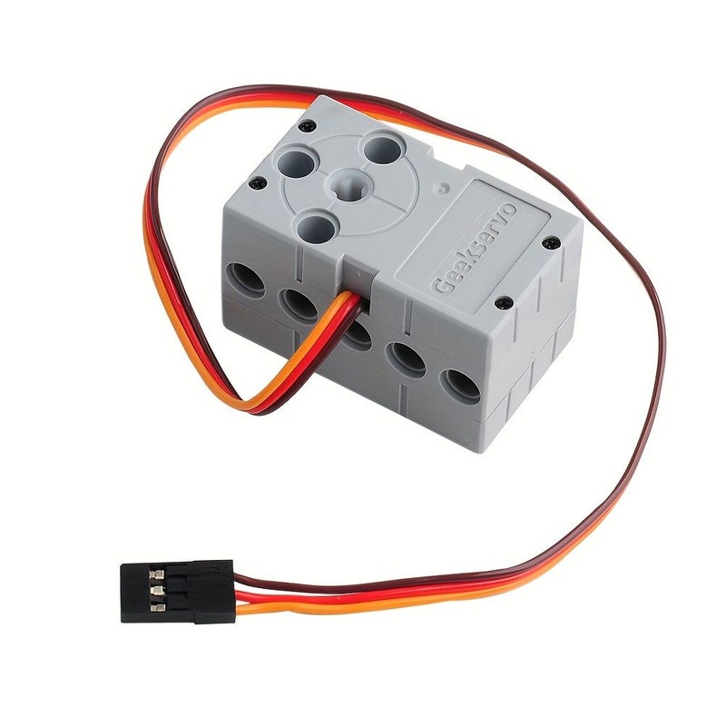4.41 LB Grey Slow Speed Servo Motor Dual Output Shaft Compatible With Makecode Scratch Programming For Building Blocks - Image 1