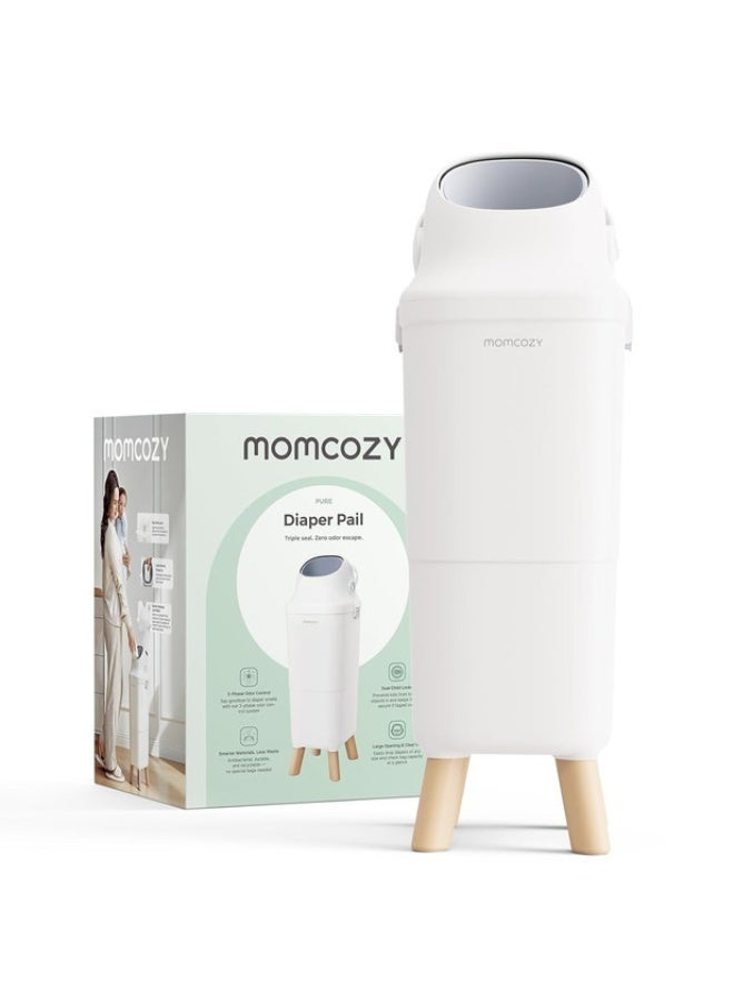 Momcozy Diaper Pail with Patented Triple-Seal Odor Control - Image 1