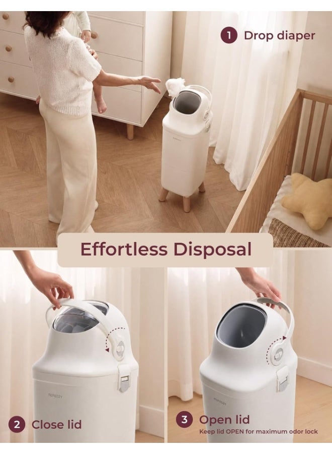 Momcozy Diaper Pail with Patented Triple-Seal Odor Control - Image 2