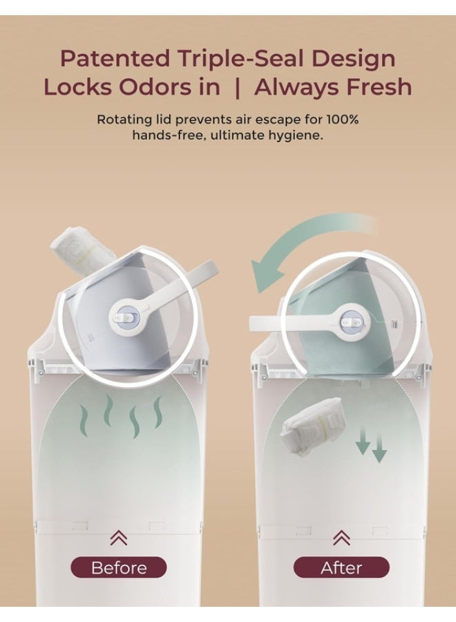 Momcozy Diaper Pail with Patented Triple-Seal Odor Control - Image 3