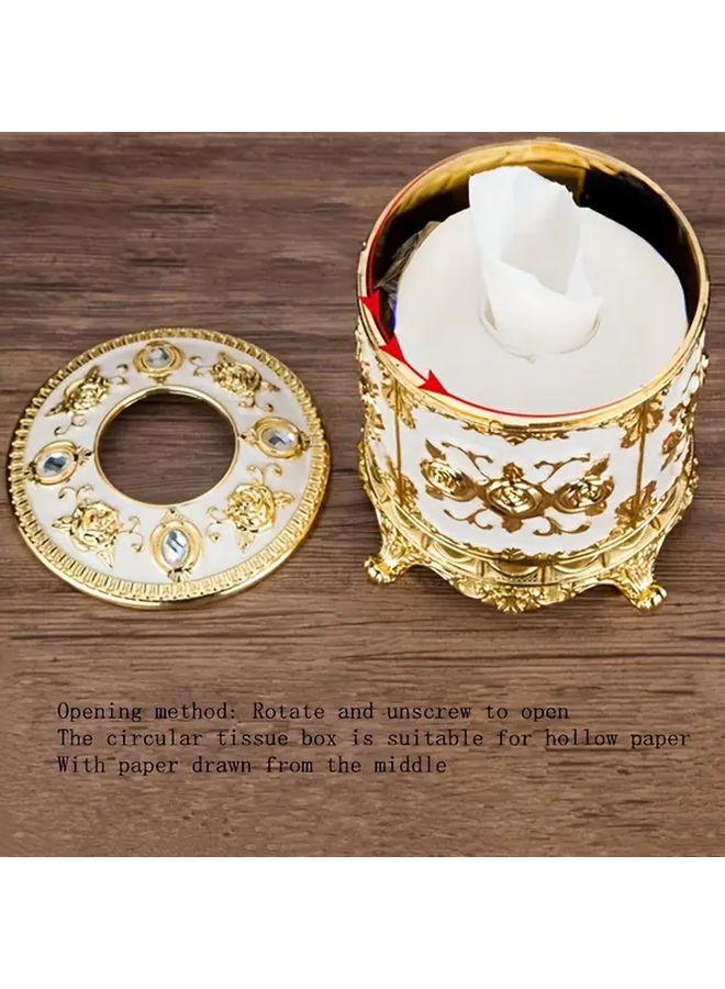 حامل صندوق المناديل الأبيض الدوار بتصميم فتح ملتوي لـ KTV والحانات والفنادق والمطاعم - Image 4