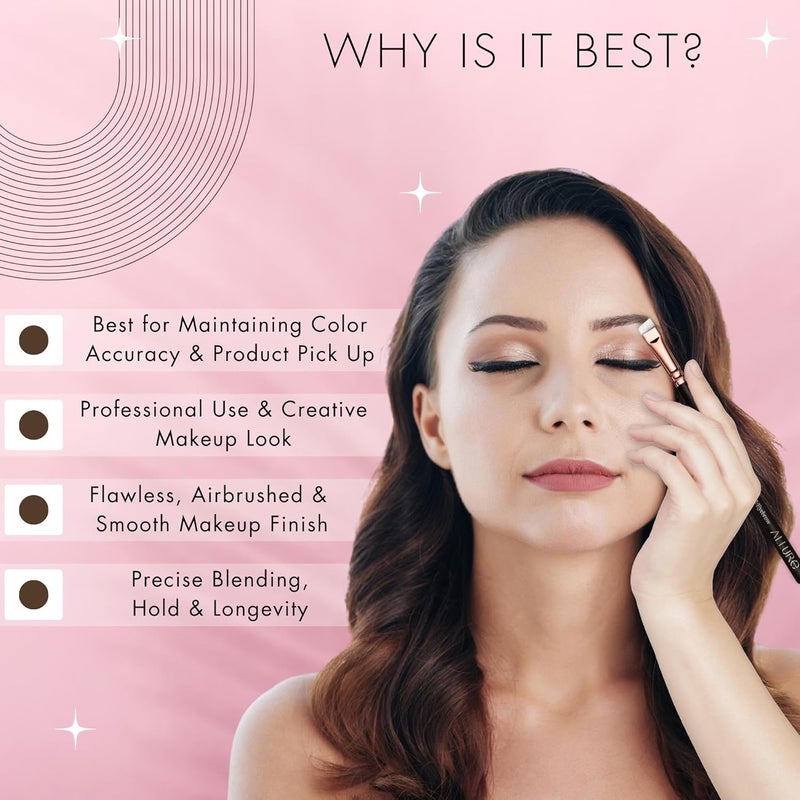 allure فرشاة مكياج مسطحة رفيعة أليور - فرشاة حواجب مميزة (ASB322) - Image 4