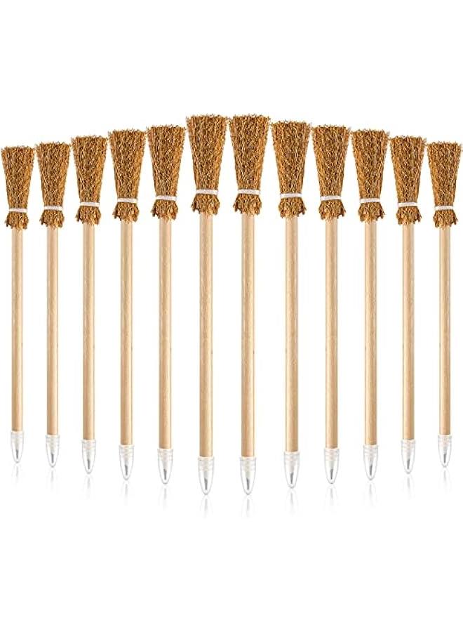 Arabest Witch Broom Pencils - Set of 12, Great for  Parties, Ideal for Children, Teenagers, and Adults, Perfect for Classroom Use  - Image 1