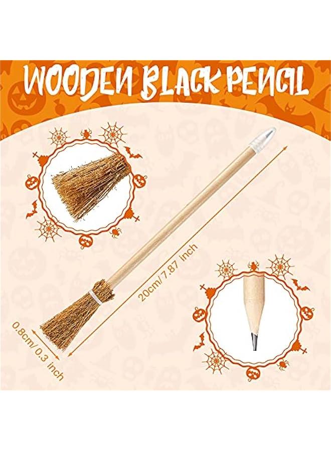 Arabest Witch Broom Pencils - Set of 12, Great for  Parties, Ideal for Children, Teenagers, and Adults, Perfect for Classroom Use  - Image 2