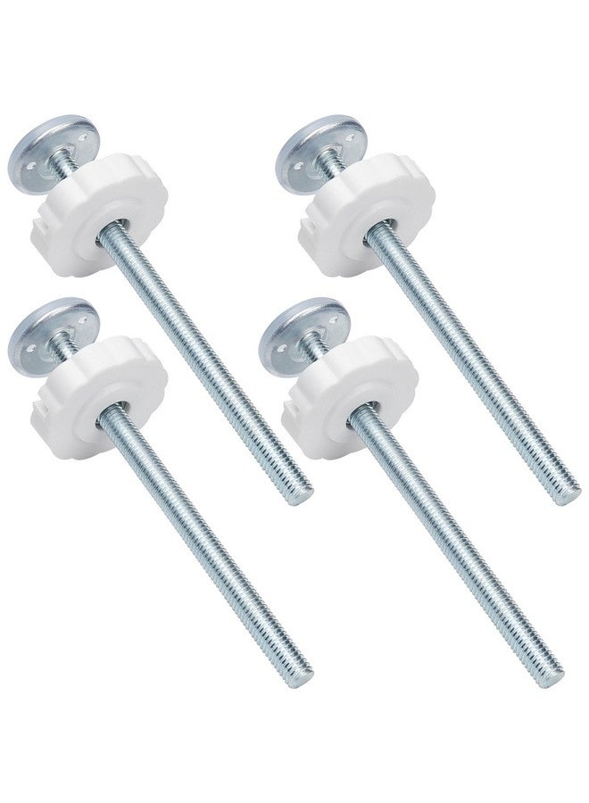 Amviner Baby Gates Pet Gates Spindle Rods 8mm(M8), Replacements Parts to The Screws for Baby Gate Dog Gate Door or Stair Gate, Wall Protector Threaded Screw Bolts Hardware Kit, White, 4 Pack - Image 1