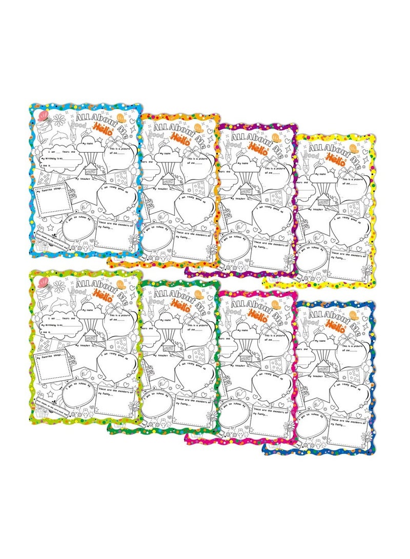 SOLARAE Classroom Fill-in Posters to Color, Student Posters Party Activities Kids Party Favor Supplies DIY Craft, Party Favors for Kids, Back to School Supplies for Kindergarten Preschool Elementary(40 pcs) - Image 1