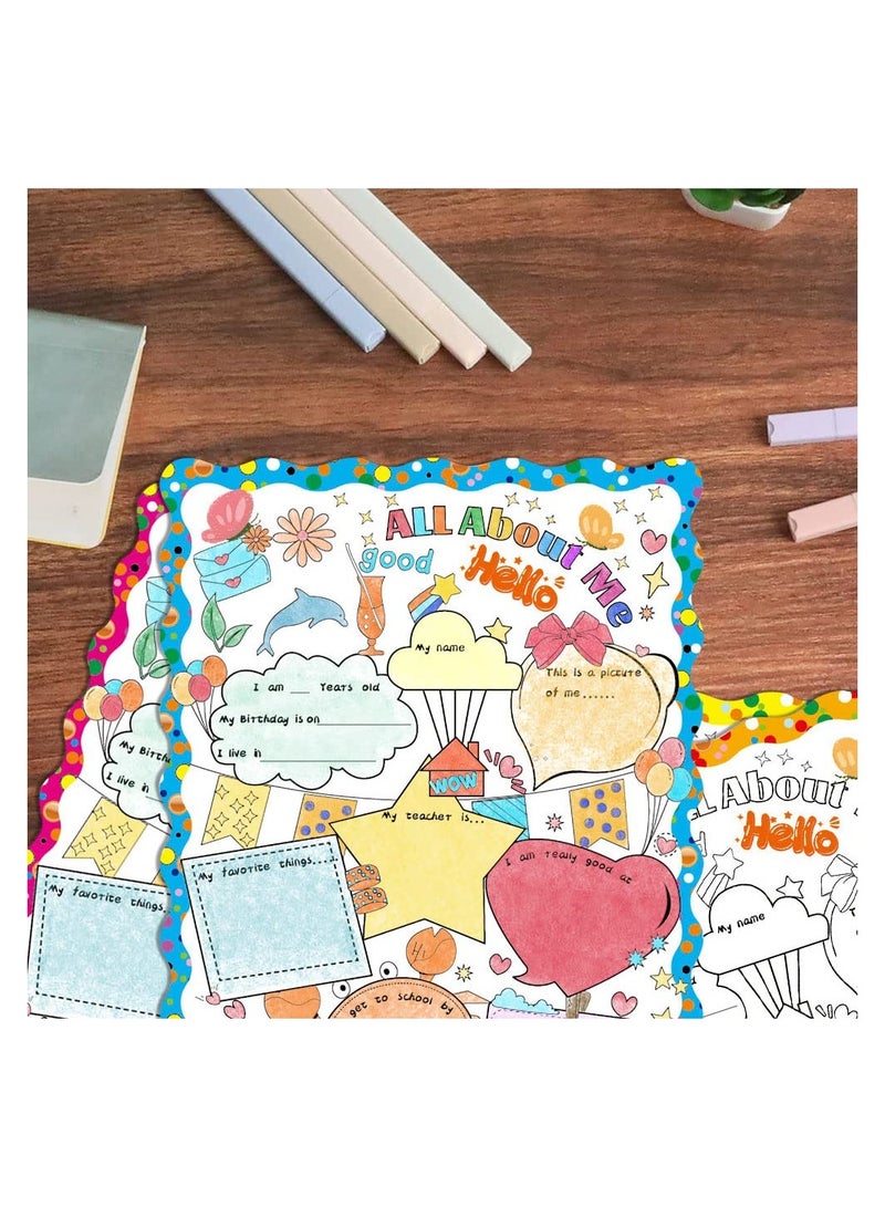 SOLARAE Classroom Fill-in Posters to Color, Student Posters Party Activities Kids Party Favor Supplies DIY Craft, Party Favors for Kids, Back to School Supplies for Kindergarten Preschool Elementary(40 pcs) - Image 3