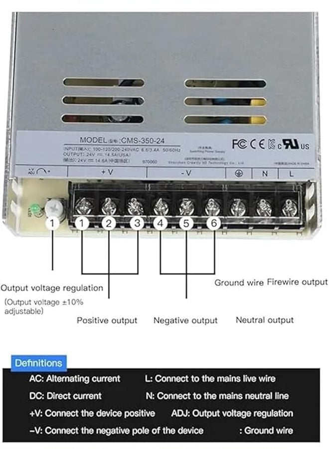 Creality Ender 3 Power Supply 350W Replacement PSU Compatible with Ender 3 V2 3 Max Neo S1 Pro K1 CR 10 SE - Image 4