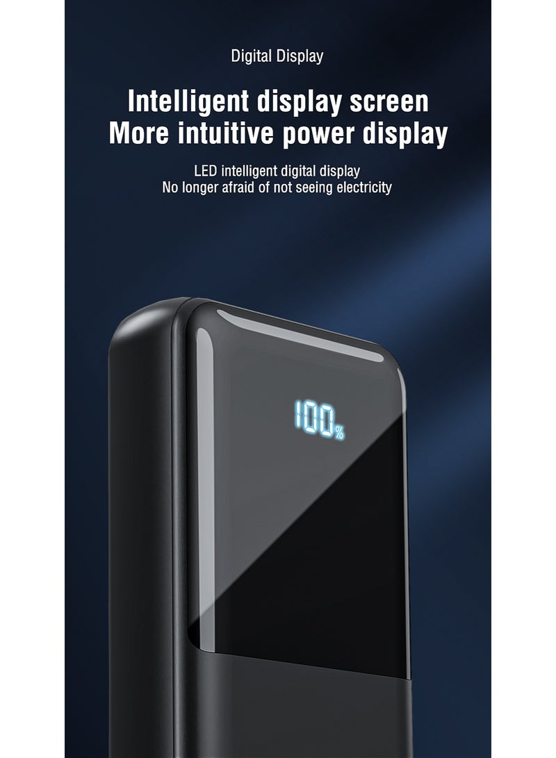 Cougar 20000mAh Power Bank, 22.5W USB Fast Charging and 20W USB-C PD Portable Charger, 3 Output Ports, LED Digital Battery Display for Smartphones and Tablets, Black - Image 3