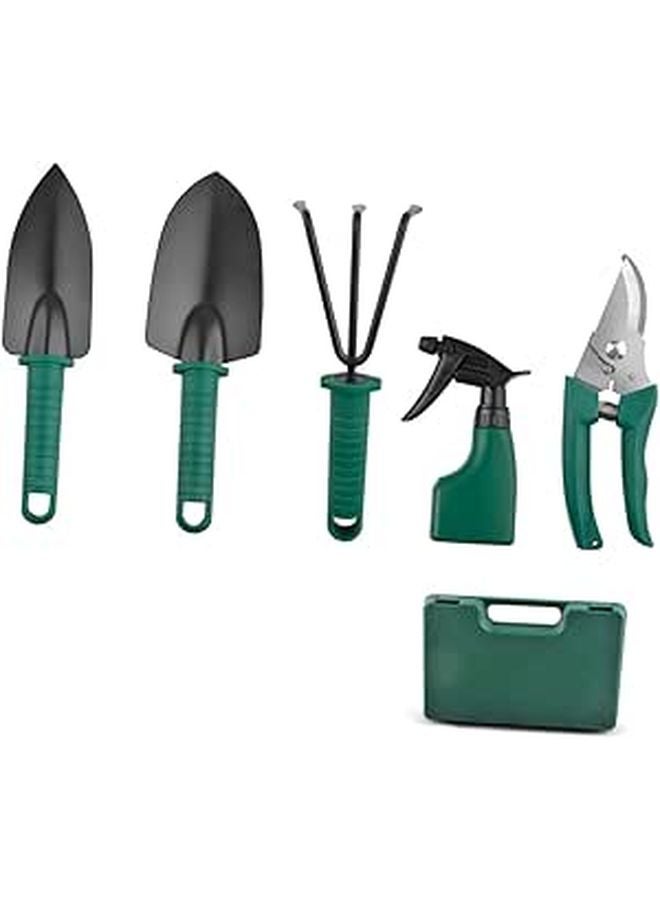 5Pcs Garden Tool Set with Stainless Steel Shovel Pruning Shears Portable Gardening Hand Tools for Outdoor Planting - Image 1