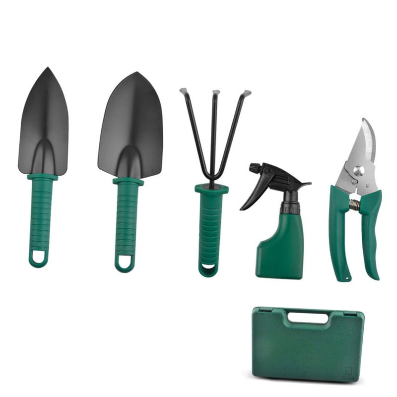 5Pcs Garden Tool Set with Stainless Steel Shovel Pruning Shears Portable Gardening Hand Tools for Outdoor Planting - Image 2