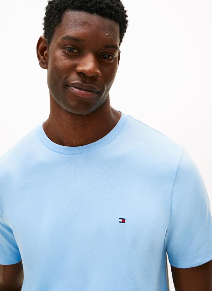 TOMMY HILFIGER Flag Embroidery Crew Neck T-Shirt - Image 3