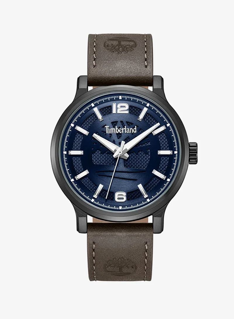 تمبرلاند Driscoll Blue Dial Leather Strap Analog Watch for Men, 43mm